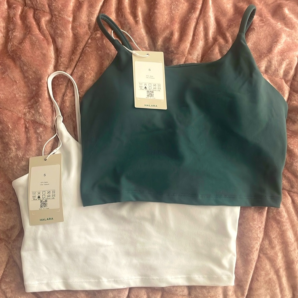 Basic Padded Cropped Workout Tops